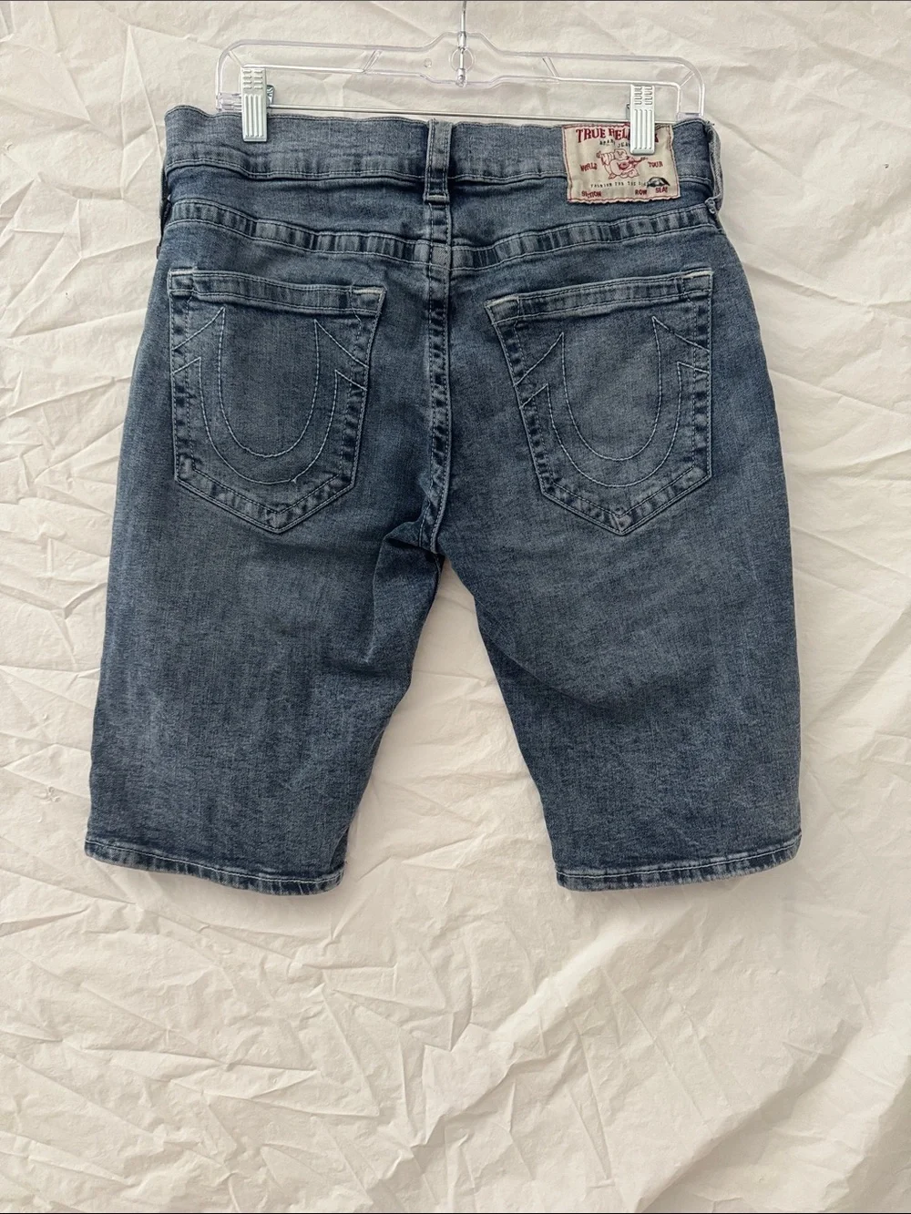 True Religion Men's Rocco Skinny Medium Blue Denim Jorts